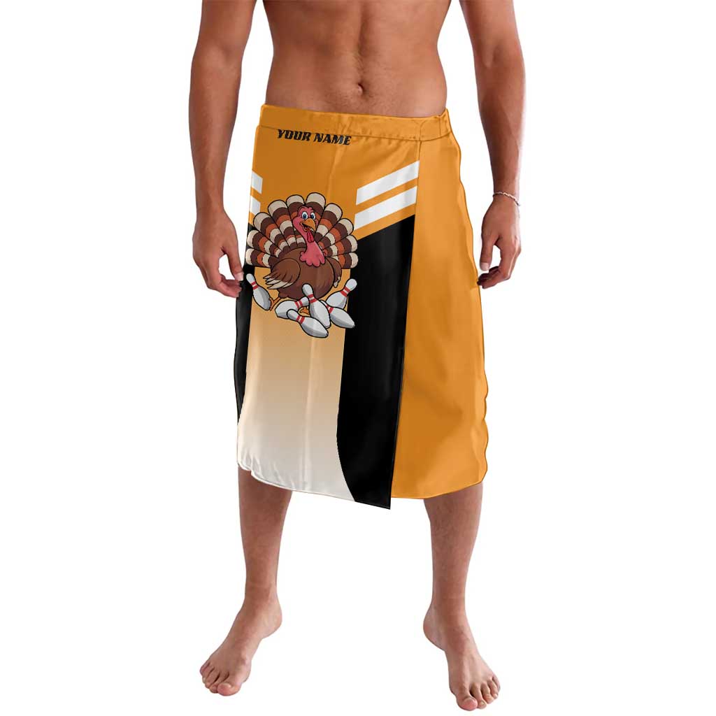 Personalized Funny Turkey Bowling Lavalava with Cartoon Pins Thanksgiving - Wonder Print Shop