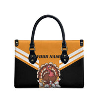 Personalized Funny Turkey Bowling Leather Bag with Cartoon Pins Thanksgiving - Wonder Print Shop