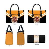 Personalized Funny Turkey Bowling Leather Bag with Cartoon Pins Thanksgiving - Wonder Print Shop
