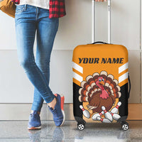 Personalized Funny Turkey Bowling Luggage Cover with Cartoon Pins Thanksgiving - Wonder Print Shop