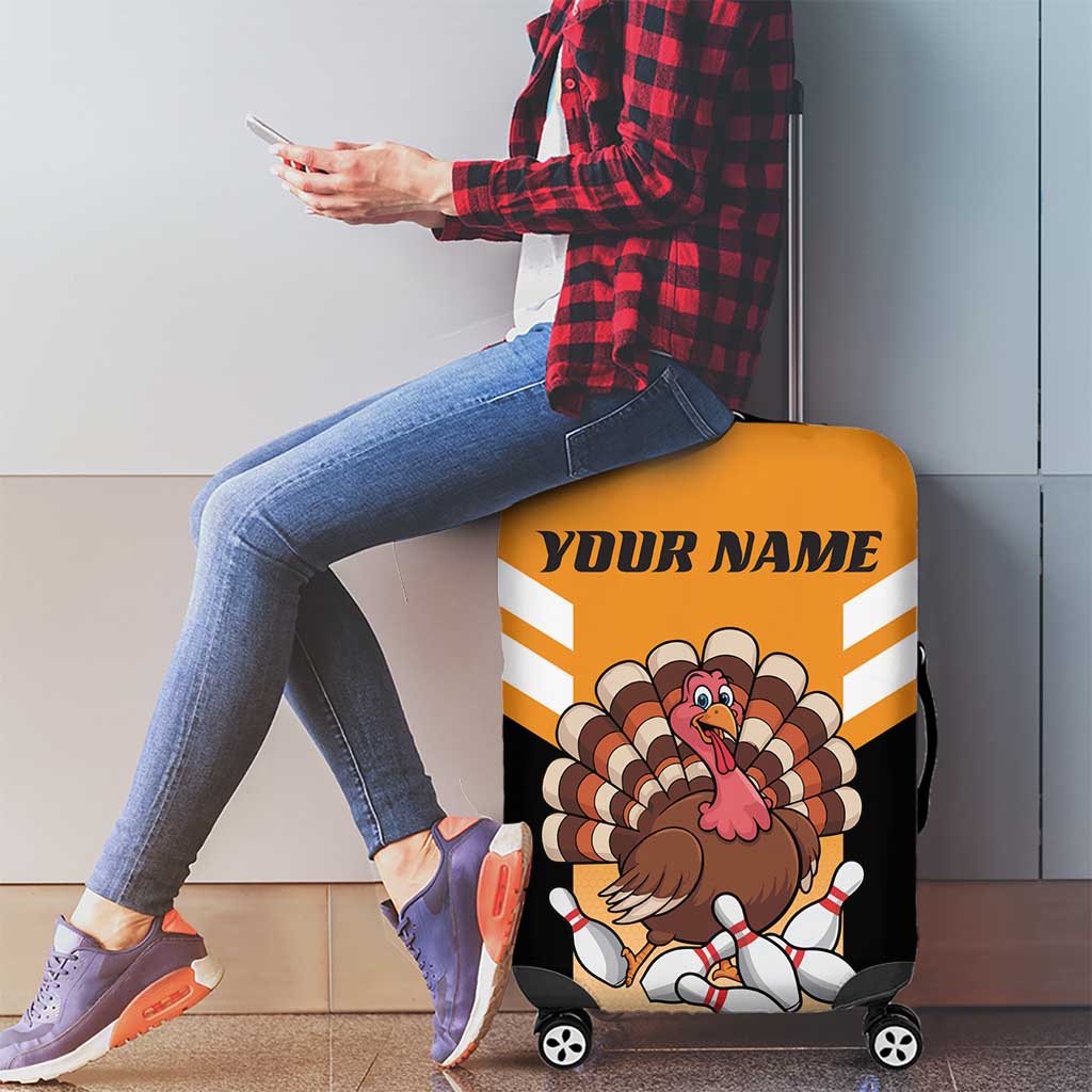 Personalized Funny Turkey Bowling Luggage Cover with Cartoon Pins Thanksgiving - Wonder Print Shop