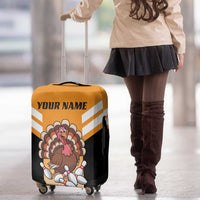 Personalized Funny Turkey Bowling Luggage Cover with Cartoon Pins Thanksgiving - Wonder Print Shop