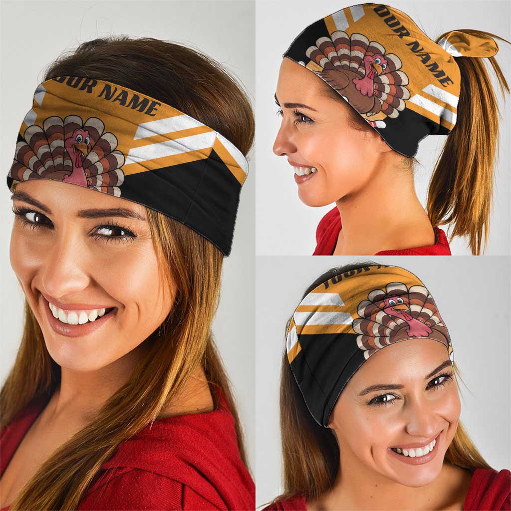 Personalized Funny Turkey Bowling Neck Gaiter with Cartoon Pins Thanksgiving - Wonder Print Shop