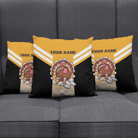 Personalized Funny Turkey Bowling Pillow Cover with Cartoon Pins Thanksgiving - Wonder Print Shop