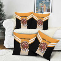 Personalized Funny Turkey Bowling Pillow Cover with Cartoon Pins Thanksgiving - Wonder Print Shop