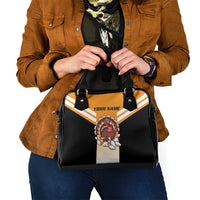 Personalized Funny Turkey Bowling Shoulder Handbag with Cartoon Pins Thanksgiving - Wonder Print Shop