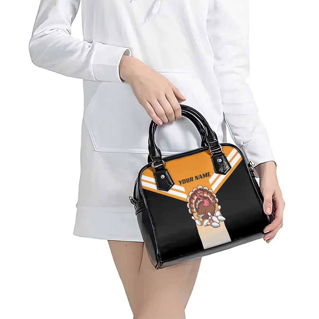 Personalized Funny Turkey Bowling Shoulder Handbag with Cartoon Pins Thanksgiving - Wonder Print Shop