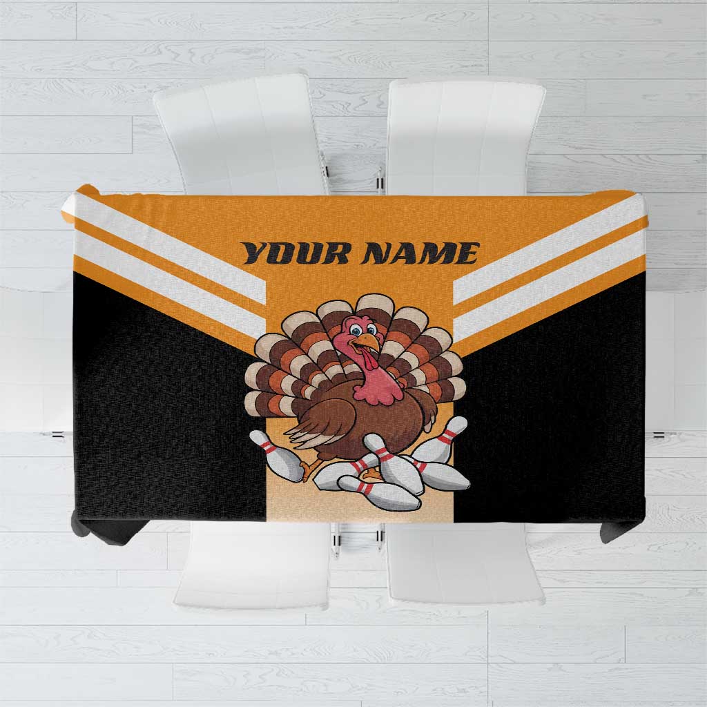 Personalized Funny Turkey Bowling Tablecloth with Cartoon Pins Thanksgiving - Wonder Print Shop