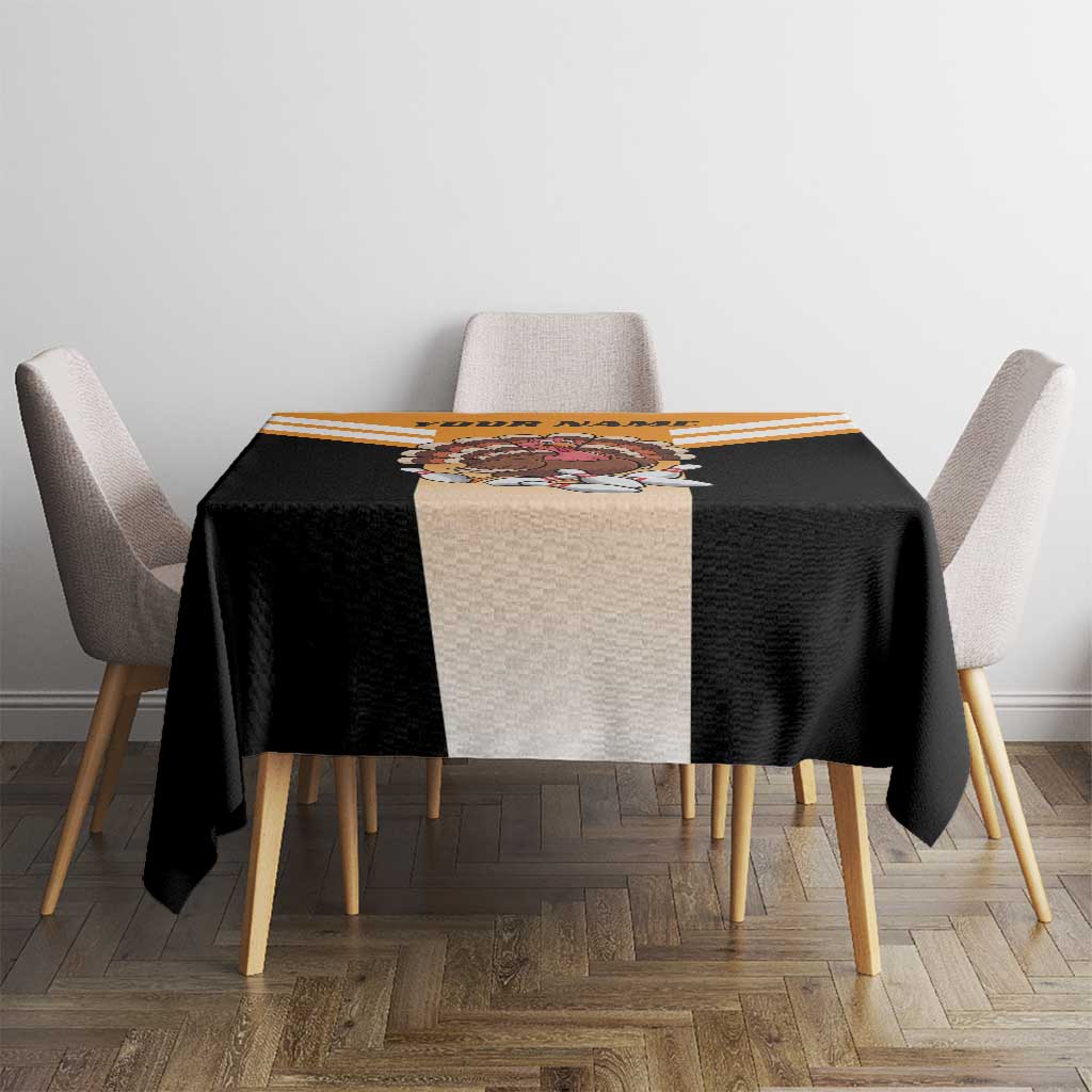 Personalized Funny Turkey Bowling Tablecloth with Cartoon Pins Thanksgiving - Wonder Print Shop