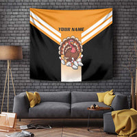 Personalized Funny Turkey Bowling Tapestry with Cartoon Pins Thanksgiving - Wonder Print Shop