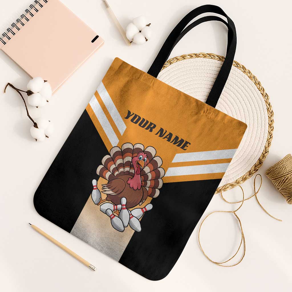 Personalized Funny Turkey Bowling Tote Bag with Cartoon Pins Thanksgiving - Wonder Print Shop