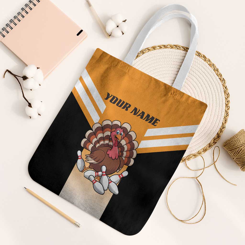 Personalized Funny Turkey Bowling Tote Bag with Cartoon Pins Thanksgiving - Wonder Print Shop