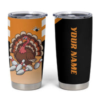 Personalized Funny Turkey Bowling Tumbler Cup with Cartoon Pins Thanksgiving - Wonder Print Shop