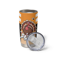 Personalized Funny Turkey Bowling Tumbler Cup with Cartoon Pins Thanksgiving - Wonder Print Shop