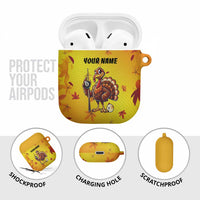Personalized Funny Turkey Billiards AirPods Case with Pool Cue and Balls Thanksgiving Design - Wonder Print Shop