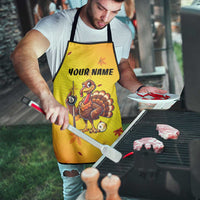 Personalized Funny Turkey Billiards Apron with Pool Cue and Balls Thanksgiving Design - Wonder Print Shop