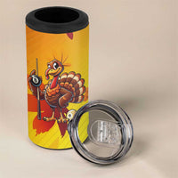 Personalized Funny Turkey Billiards 4 in 1 Can Cooler Tumbler with Pool Cue and Balls Thanksgiving Design - Wonder Print Shop