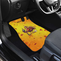 Personalized Funny Turkey Billiards Car Mats with Pool Cue and Balls Thanksgiving Design - Wonder Print Shop