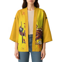 Personalized Funny Turkey Billiards Kimono with Pool Cue and Balls Thanksgiving Design - Wonder Print Shop