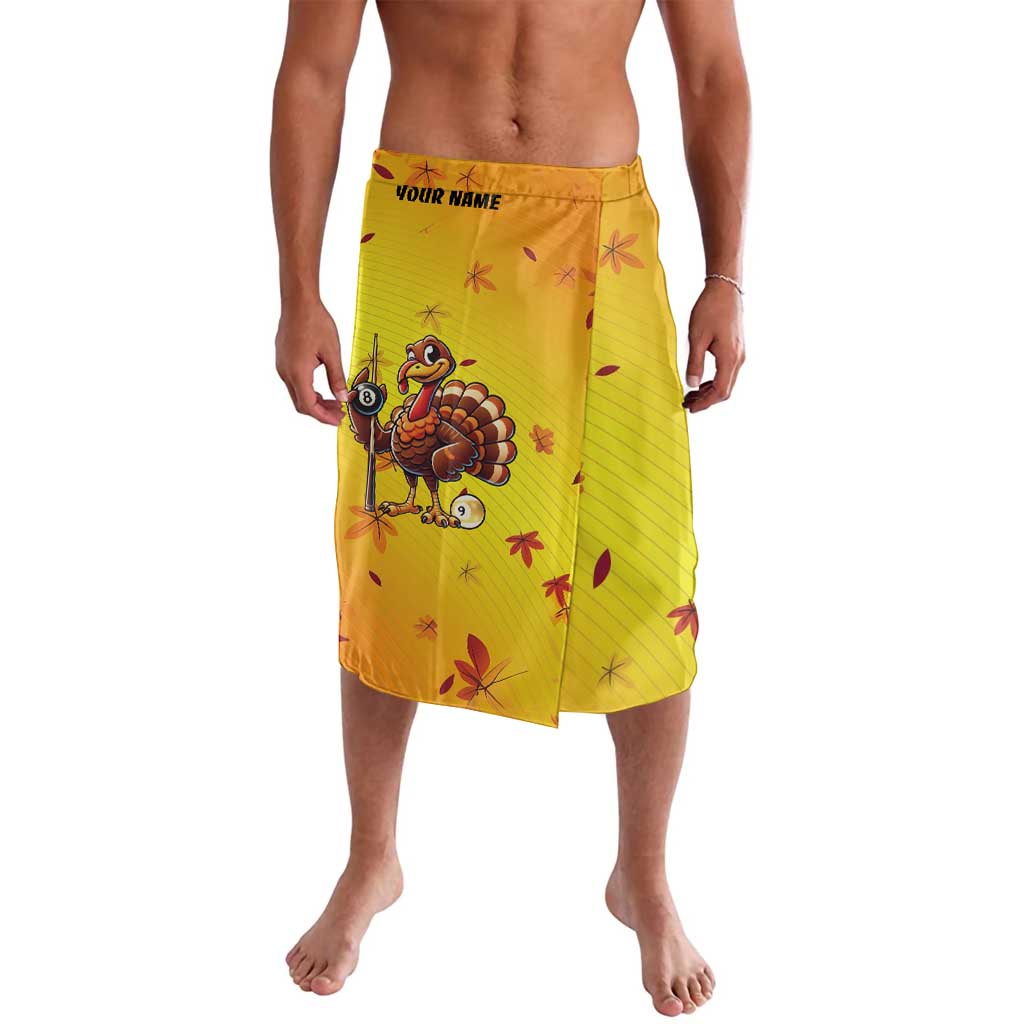 Personalized Funny Turkey Billiards Lavalava with Pool Cue and Balls Thanksgiving Design - Wonder Print Shop
