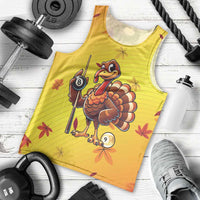 Personalized Funny Turkey Billiards Men Tank Top with Pool Cue and Balls Thanksgiving Design - Wonder Print Shop