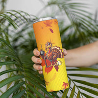 Personalized Funny Turkey Billiards Skinny Tumbler with Pool Cue and Balls Thanksgiving Design - Wonder Print Shop