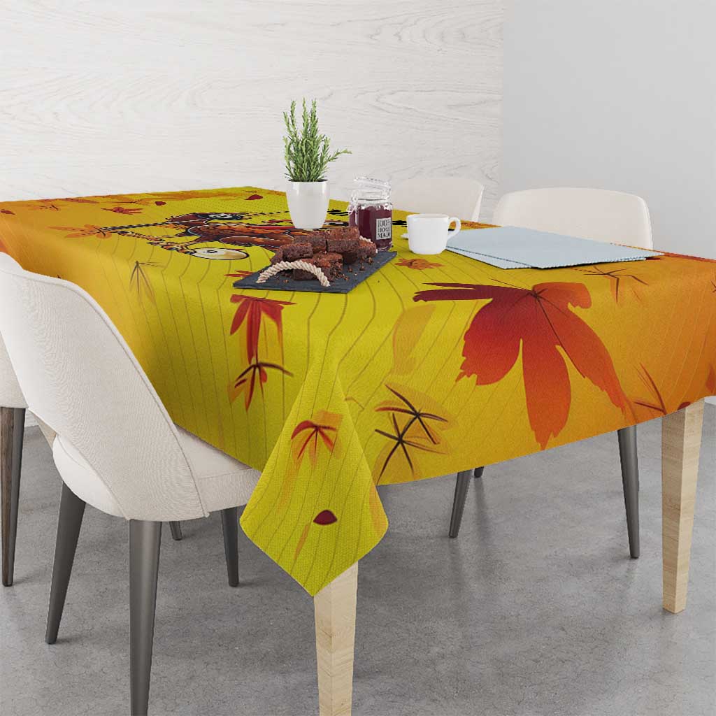 Personalized Funny Turkey Billiards Tablecloth with Pool Cue and Balls Thanksgiving Design - Wonder Print Shop