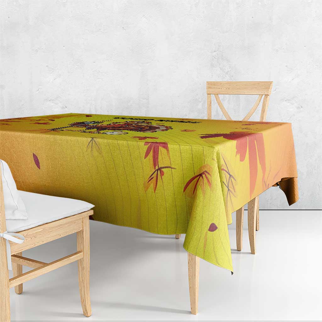 Personalized Funny Turkey Billiards Tablecloth with Pool Cue and Balls Thanksgiving Design - Wonder Print Shop