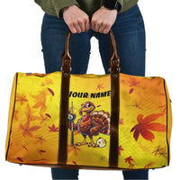 Personalized Funny Turkey Billiards Travel Bag with Pool Cue and Balls Thanksgiving Design - Wonder Print Shop