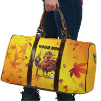 Personalized Funny Turkey Billiards Travel Bag with Pool Cue and Balls Thanksgiving Design - Wonder Print Shop