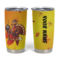 Personalized Funny Turkey Billiards Tumbler Cup with Pool Cue and Balls Thanksgiving Design - Wonder Print Shop