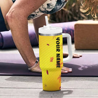 Personalized Funny Turkey Billiards Tumbler With Handle with Pool Cue and Balls Thanksgiving Design - Wonder Print Shop