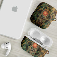 Khepri AirPods Case Ancient Egyptian Chevron, Scarab Ankh and Winged Khepri Guardian Motif - Wonder Print Shop