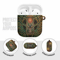 Khepri AirPods Case Ancient Egyptian Chevron, Scarab Ankh and Winged Khepri Guardian Motif - Wonder Print Shop