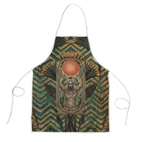 Khepri Apron Ancient Egyptian Chevron, Scarab Ankh and Winged Khepri Guardian Motif - Wonder Print Shop