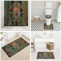 Khepri Bathroom Set Ancient Egyptian Chevron, Scarab Ankh and Winged Khepri Guardian Motif - Wonder Print Shop