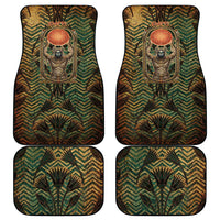 Khepri Car Mats Ancient Egyptian Chevron, Scarab Ankh and Winged Khepri Guardian Motif - Wonder Print Shop