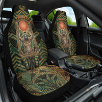 Khepri Car Seat Cover Ancient Egyptian Chevron, Scarab Ankh and Winged Khepri Guardian Motif - Wonder Print Shop