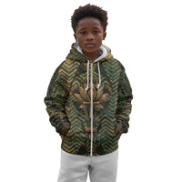 Khepri Kid Hoodie Ancient Egyptian Chevron, Scarab Ankh and Winged Khepri Guardian Motif - Wonder Print Shop