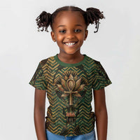 Khepri Kid T shirt Ancient Egyptian Chevron, Scarab Ankh and Winged Khepri Guardian Motif - Wonder Print Shop