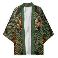 Khepri Kimono Ancient Egyptian Chevron, Scarab Ankh and Winged Khepri Guardian Motif - Wonder Print Shop