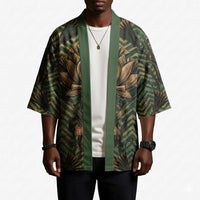 Khepri Kimono Ancient Egyptian Chevron, Scarab Ankh and Winged Khepri Guardian Motif - Wonder Print Shop