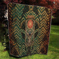 Khepri Quilt Ancient Egyptian Chevron, Scarab Ankh and Winged Khepri Guardian Motif - Wonder Print Shop