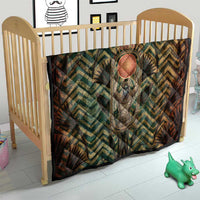 Khepri Quilt Ancient Egyptian Chevron, Scarab Ankh and Winged Khepri Guardian Motif - Wonder Print Shop