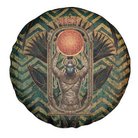 Khepri Spare Tire Cover Ancient Egyptian Chevron, Scarab Ankh and Winged Khepri Guardian Motif - Wonder Print Shop