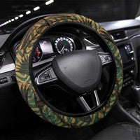 Khepri Steering Wheel Cover Ancient Egyptian Chevron, Scarab Ankh and Winged Khepri Guardian Motif - Wonder Print Shop