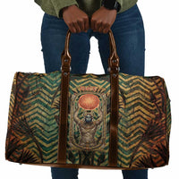 Khepri Travel Bag Ancient Egyptian Chevron, Scarab Ankh and Winged Khepri Guardian Motif - Wonder Print Shop