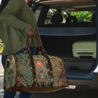 Khepri Travel Bag Ancient Egyptian Chevron, Scarab Ankh and Winged Khepri Guardian Motif - Wonder Print Shop