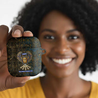 Khepri Ancient Egyptian AirPods Case Dark Hieroglyphic, Blue Lotus Eye Symbol, and Winged Scarab Resurrection - Wonder Print Shop