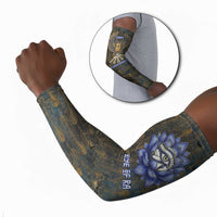 Khepri Ancient Egyptian Arm Sleeves Dark Hieroglyphic, Blue Lotus Eye Symbol, and Winged Scarab Resurrection - Wonder Print Shop